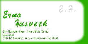 erno husveth business card
